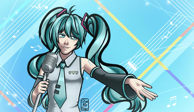 miku 2025 redraw fanart